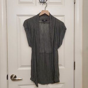 Massimo Top - Olive Green Short Sleeve Cardigan